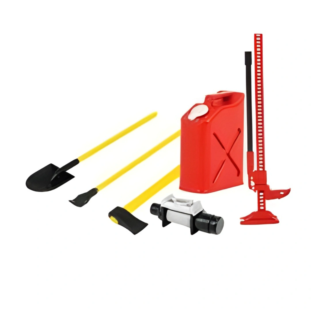 RC Crawler Tool Kit 6pcs – Lift Jack Rake Shovel Ready Adventure