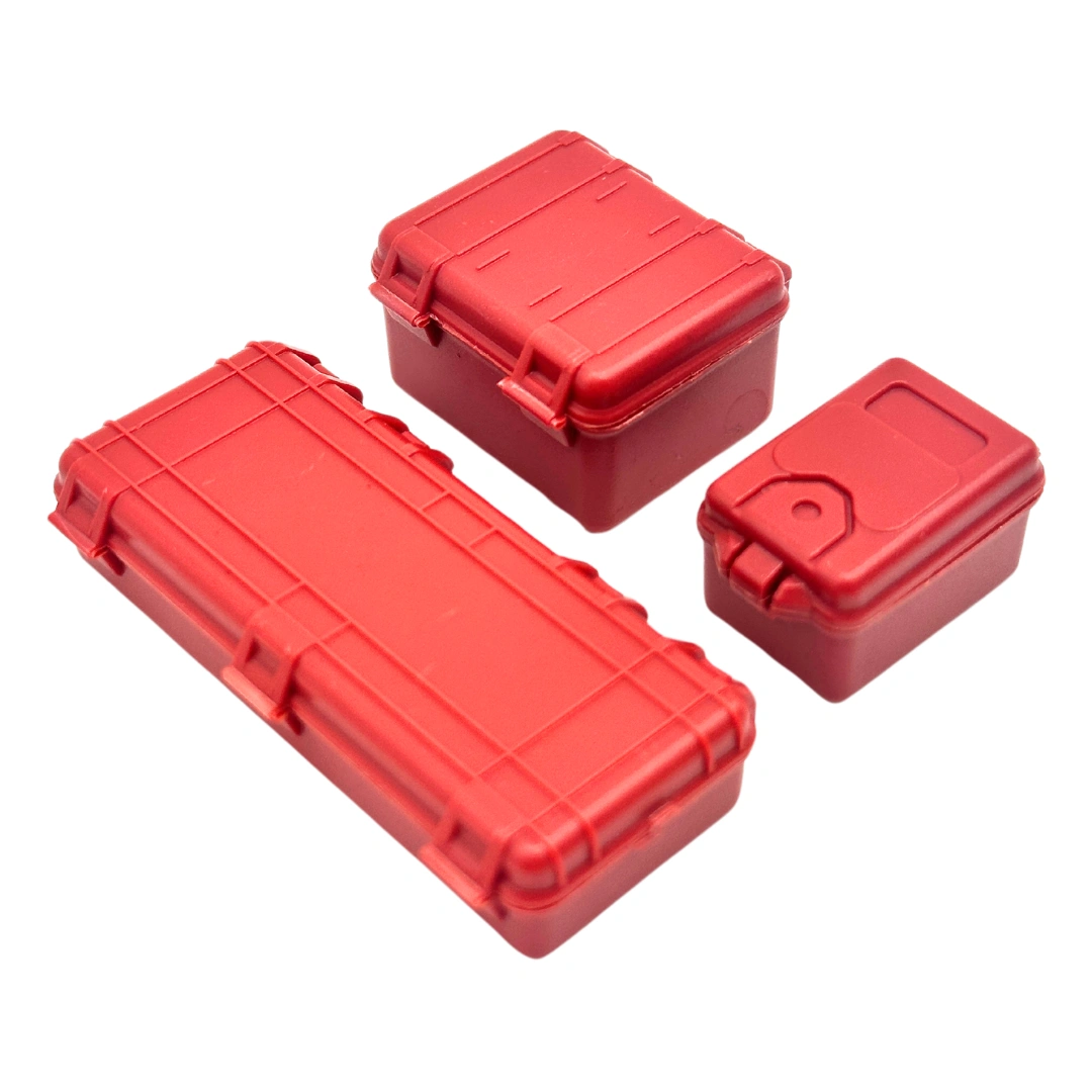 RC Crawler Toolboxes 1/24 1/18 Red Accessory Set 3 Pack